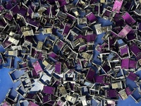 Adaptateur Micro USB 90 degrés violet pour une connectivité facile, convertisseur MICRO haut/bas