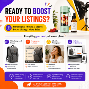 Service de photographie et de design de produits avec 5 ans d'expérience |   Pour les vendeurs AMZ eBay |   Pas de MOQ, livraison rapide - Product Image 5
