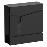Boîte aux lettres en acier de grande capacité, nouvelle conception, résistante aux UV, pour extérieur, avec compartiment pour journaux, pour usage domestique