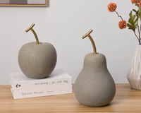 Figurine américaine moderne simple en poire Décoration de table Aspect céramique Fruits Pomme Ornements