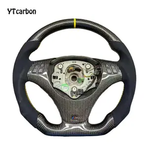 Ytcarbon BMW 328i E90 E92 M3 e93 M3 E82 LCI F1 tay lái giả mạo sợi carbon Alcantara Hướng dẫn sử dụng 2005 Đèn Led tùy chỉnh