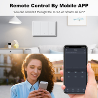 Interruptor Inteligente ZigBee 3.0 Sin Cable Neutro, Interruptor de Luz de Pared Inteligente para Estados Unidos, Control por Voz con APP, Compatible con Tuya y Alexa