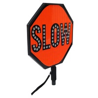 Panneaux de signalisation LED portables de 18 pouces et palettes de signalisation LED Stop/Slow