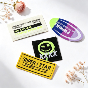 OEM Custom Woven Garment <b>Labels</b> Fine Weaving Logo Fabric Tags Customized Brand <b>Name</b> And Care <b>Labels</b> For Fashion Wear Apparel - Product Image 2