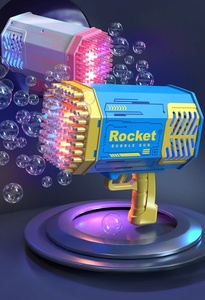 Pistolet à bulles électrique 40 trous avec LED, double vitesse, anti-fuite, jouet d'été pour enfants - Product Image 4