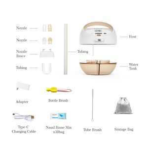 Dispositivo de Lavagem Nasal Deepcozy com Bico de Silicone, Seringa Irrigadora Nasal, Lavador Nasal Elétrico de Limpeza Dupla - Product Image 6
