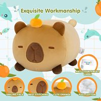 KingKong Toys Factory Oreiller en peluche Capybara mignon Peluches Kawaii Peluches Jouet en peluche doux Squishy Cadeaux d'anniversaire