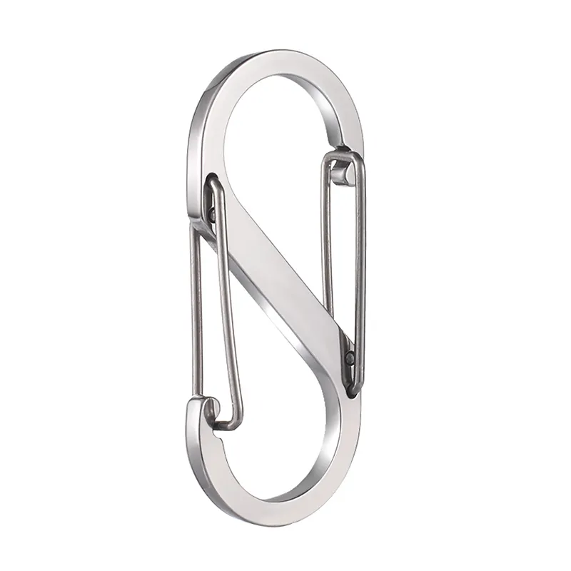 Stainless steel S-shaped small hanging buckle 8-shaped hook quick-hanging outdoor carabiner
