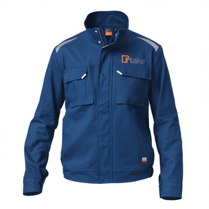 เสื้อแจ็คเก็ตทำงานแบบปกติ สีน้ำเงิน ไซส์ L เสื้อโค้ทอเนกประสงค์ทนทาน - Product Image 2