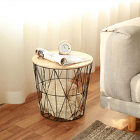 Ensemble de 3 tables basses en métal noir mat pour salon