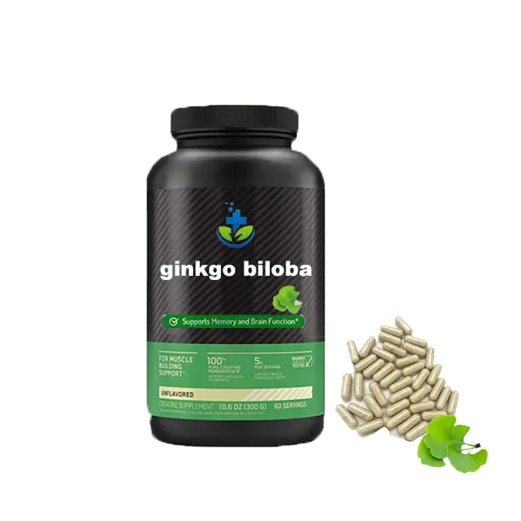 Chất lượng cao hữu cơ Ginkgo Biloba lá chiết xuất bổ sung Ginkgo Biloba chiết xuất viên nang