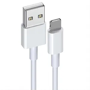 Ventes directes d'usine TPE PVC blanc câble de données USB Charge rapide pour câble de charge iPhone