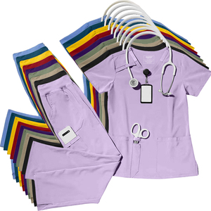 Set di Uniformi Mediche di Alta Qualità, Completi Chirurgici con Scollo a V, Divise Ospedaliere, Pantaloni Dritti per Saloni di Bellezza - Product Image 4
