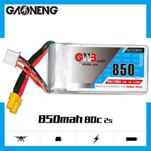 LiPo batterie GNB GAONENG 850mAh, 2S 7.4V 80C XT30, connecteur FPV, sans balais, pour Drone de course FPV de 90mm à 130mm, Torrent 110 <span class=keywords><strong>Q</strong></span> - Product Image 2