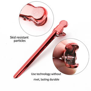 Pinzas para extensiones de cabello, 12 unidades/caja, pinza de <span class=keywords><strong>pelo</strong></span> de cocodrilo de Metal amarillo a granel barata para teñir el cabello - Product Image 4