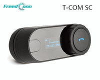 Casque FreedConn T COM SC, intercom moto pour 3 motards, écran LCD, haut-parleur, interphone pour casque de moto