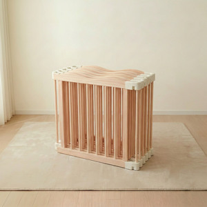 Parc de jeu pour bébé en bois personnalisable, clôture de sécurité en bois avec barrière de sécurité, aire de jeux robuste pour bébés et tout-petits - Product Image 4