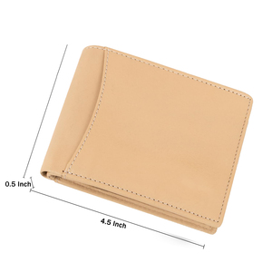 Cartera Bifold de Cuero Genuino para Hombre, Delgada, con Bolsillo Frontal, Personalizable con Logotipo, Colores y Tamaños a Medida, OEM, ¡Gran Venta al Mejor Precio! - Product Image 4
