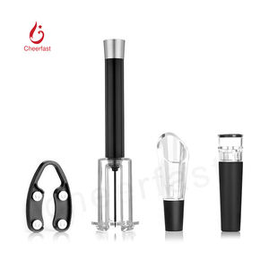Support pour ajouter votre logo Outil d'ouverture de <span class=keywords><strong>vin</strong></span> à pression d'air avec verseur de bouteille <span class=keywords><strong>Bouchon</strong></span> sous vide 4pcs Set Air Pressure Opener Kits - Product Image 1