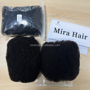 Cheveux humains brésiliens 100 % naturels, mélange Afro Kinky en vrac, couleur naturelle, pour tresses et <span class=keywords><strong>extensions</strong></span> de <span class=keywords><strong>dreadlocks</strong></span> Afro Kinky en vrac – Vente en gros - Product Image 2