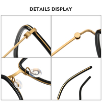 5803 Montura de Gafas Ópticas de Titanio Puro, Montura Completa para Rostros Grandes, para Hombres y Mujeres