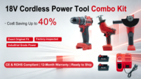 Ensemble d'outils électriques polyvalents 18V - Kit perceuse/meuleuse/scie avec 2 batteries 5.0Ah et chargeur, idéal pour la construction et le travail des métaux
