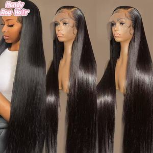 Peluca de <span class=keywords><strong>Cabello</strong></span> Humano Vietnamita Virgen con Frente de Encaje Transparente HD 13x4, Color Natural, Lisa, Sin Pegamento, Pre-Plucked, para Mujeres Negras - Product Image 4