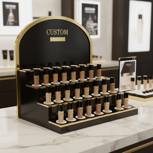 Expositor de Acrílico Personalizado de 3 Niveles para Botellas de Perfume, Maquillaje y Cosméticos con Iluminación Integrada - Product Image 3