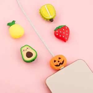 Cute Fruit Bite Charging Cable Saver Plastic USB Cable Protector for iPhone iPad Charger