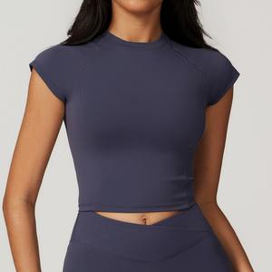 Conjunto <span class=keywords><strong>de</strong></span> Yoga para mujer, traje deportivo, <span class=keywords><strong>ropa</strong></span> <span class=keywords><strong>de</strong></span> entrenamiento, Sujetador deportivo, <span class=keywords><strong>ropa</strong></span> deportiva para correr, camiseta sin mangas <span class=keywords><strong>de</strong></span> manga corta para mujer - Product Image 4