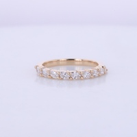 Bague de fiançailles en diamant marquise 2x4 mm, alliance en or massif, bague de fiançailles en diamant marquise de laboratoire, alliance éternelle en diamants de laboratoire, bague en or