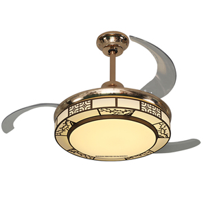 Lampe de ventilateur de plafond invisible, plafonnier avec ventilateur électrique à télécommande pour salle à manger salon chamb - Product Image 2