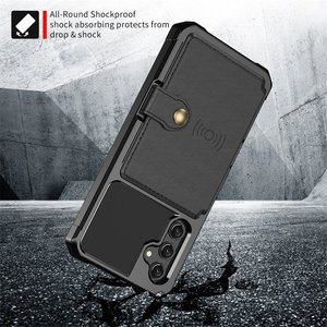 Étui portefeuille magnétique de luxe en cuir pour voiture avec boucle rabattable pour Samsung <span class=keywords><strong>Galaxy</strong></span> A72 A52 A52S <span class=keywords><strong>A12</strong></span> <span class=keywords><strong>M12</strong></span> F12 <span class=keywords><strong>A12</strong></span> Nacho - Product Image 5