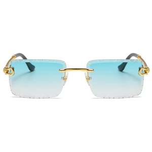 Gafas de Sol Personalizadas con Logotipo, Montura Cuadrada sin Marco, Lentes Degradadas con Protección UV400 para Hombre y Mujer - Product Image 2