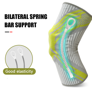 シリコンパッドと両側ステーを備えた膝関節通気性圧縮膝ブレースサポートの高度な安定性 - Product Image 5