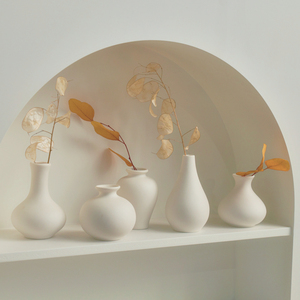 Florero de cerámica blanco moderno, mini <span class=keywords><strong>floreros</strong></span> para decoración del hogar - Product Image 2
