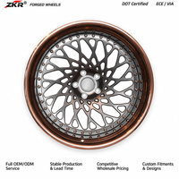 Jantes sport ZKR OEM personnalisées à profil profond, 17-21 pouces, en alliage d'aluminium forgé, 5x114.3/5x120, finition chromée, état neuf