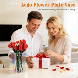 Acrylic <strong>Vase</strong> <strong>for</strong> <strong>Lego</strong> <strong>Flowers</strong> Thickened Sturdy Display Stand Holder <strong>for</strong> <strong>Lego</strong> <strong>Flower</strong> Bouquet Building Set Botanical Collection - Product Image 4