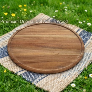 10" Round Acacia Wood Lazy Organizer <b>Kitchen</b> Turntable From China <b>for</b> Cabinet Pantry Table Organization - Product Image 3