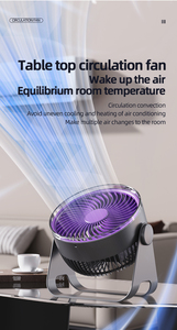 Small Personal LED USB Desk <b>Fan</b> Strong Wind Air Circulator <b>for</b> Car <b>Wall</b>-<b>Mount</b> Hanging <b>Fan</b> Five Options Battery Desktop Table <b>Fan</b> - Product Image 4