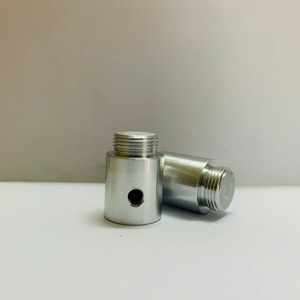 N4 CNC Machined Aluminum Shaft Threaded Shaft with Cross Hole Custom Industrial Mechanical Component OEM Supplier - Product Image 3