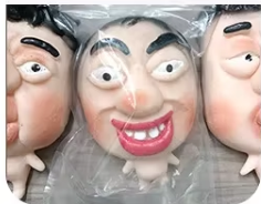 짜기 장난감 Fidgety 큰 머리 전체 입술 마스크 사람 동료 부드러운 플라스틱 인기있는 안티 스트레스 장난감 '여드름' 긴장을 풀어 - Product Image 5