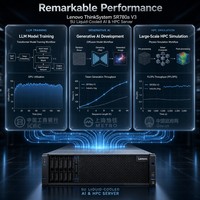 Servidor Lenovo ThinkSystem SR780a V3 con Doble Intel Xeon de 5.ª Generación, 4 TB DDR5, 8x NVIDIA HGX H200 NVLink GPU, para Entrenamiento de IA y HPC, 5U