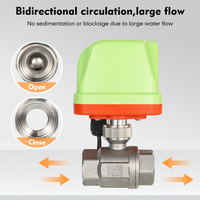 Vanne à boisseau sphérique en laiton avec actionneur plastique haute pression IP52 PN40, 1/2" 3/4", adaptateur de capteur de fuite d'eau électrique DC12V OEM