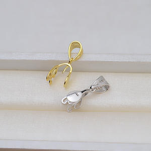 Pendentif en argent S925 fait main avec perle baroque, accessoire vide pour collier féminin, nouveaux composants et trouvailles de bijoux DIY 1397 - Product Image 4