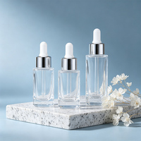 Flacon carré vide haut de gamme pour huiles essentielles, sérums et soins de la peau, 15ml 30ml 50ml, emballage cosmétique, flacon diffuseur, utilisation pour faux cils