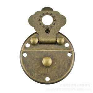 Antique Style Zinc Alloy Panel Buckle 4.1Cm Keyless Chinese Design For Jewelry Box Storage Closet Furniture <b>Lock</b> - Product Image 5