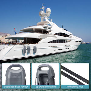 ヨット用ナイロンロープ付きボートフェンダー,EVAフォーム素材ドッキング用新デザインアップグレードボートバンパー - Product Image 2