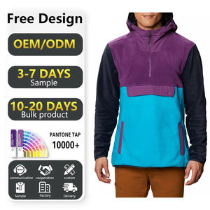 Custom Classic Fleece Sweatshirt <b>Hoodie</b> Cotton Polyester Sports <b>Sherpa</b> Quarter Zips Pullover Patchwork Knitted Embroidered - Product Image 1