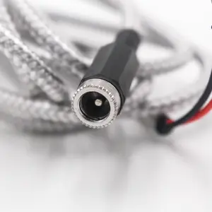 Cable de alimentación DC, nailon trenzado y estañado hembra para cola abierta, 5,5mm, 2,1mm, lo más nuevo